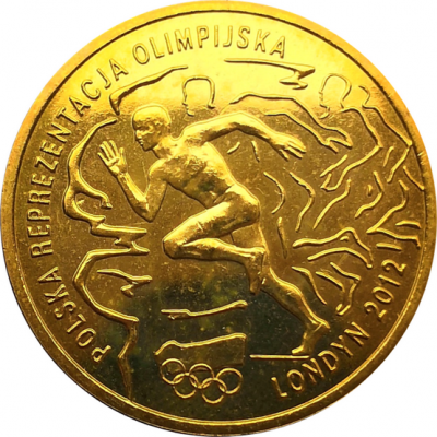 Монета Польши 2 злотых Олимпиада в Лондоне 2012 год