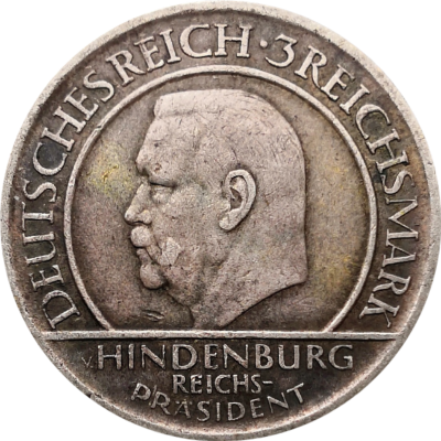 Монета Германии Веймарская Республика 3 рейхсмарки 1929 г