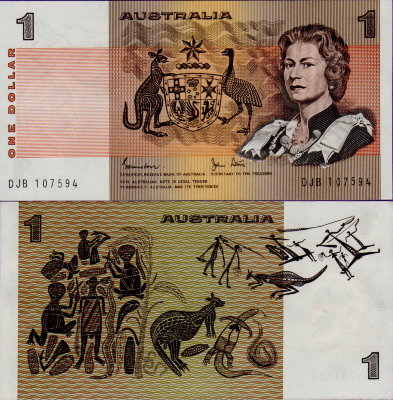 Банкнота Австралии 1 доллар 1983 год
