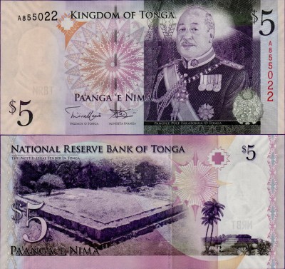 Банкнота Тонга 5 паанга 2009