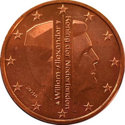 Монета Нидерландов 1 евроцент 2014 год